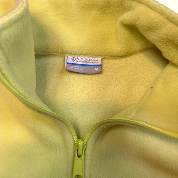 COLUMBIA Fleece Vest Solid Yellow Women’s Size Medium - Picture 2 of 7